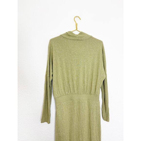 Anthropologie Daily Practice Arabella Moss Drapey Midi Sweater Dress Medium Chic - Picture 11 of 13